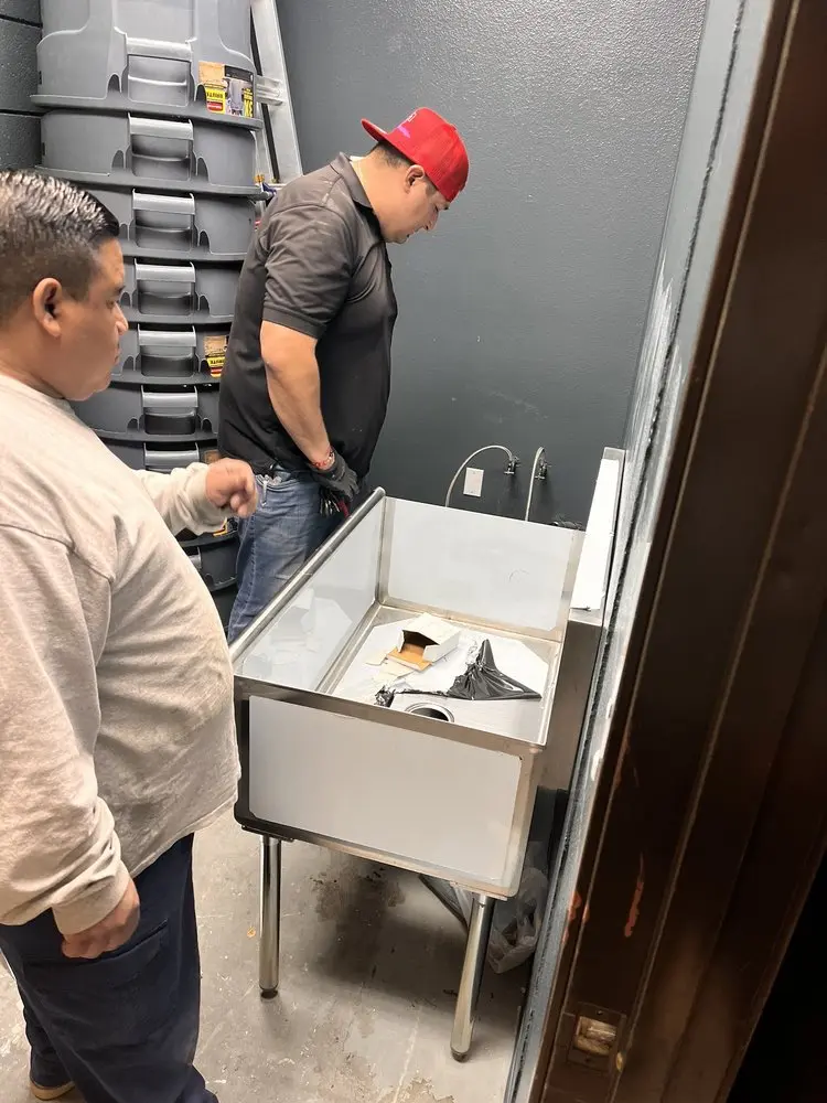 Commercial plumbing and sink installation in Marietta